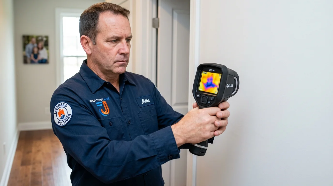 Thermal imaging leak detection by Johns Plumbing LLC in Bridport